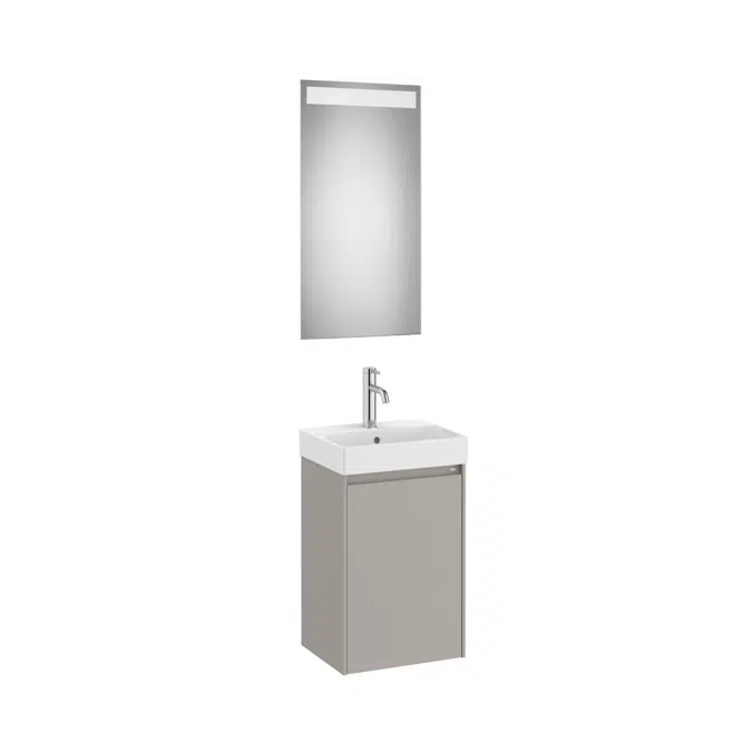 ONA Pack (compact base unit with one door, basin and LED mirror)