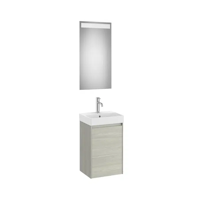 ONA Pack (compact base unit with one door, basin and LED mirror)