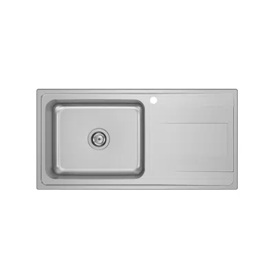 Image for BUDAPEST 1000 Right single bowl stainless steel sink