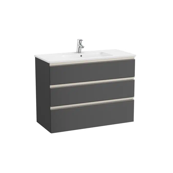 The Gap Unik (base unit with three drawers and centered basin)