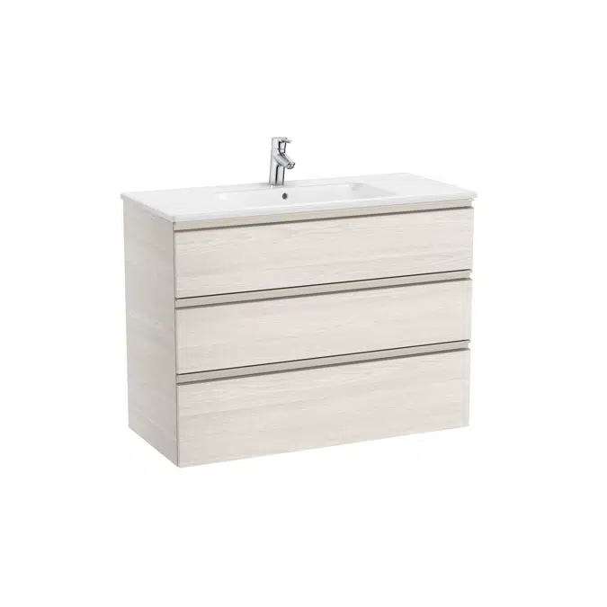 The Gap Unik (base unit with three drawers and centered basin)