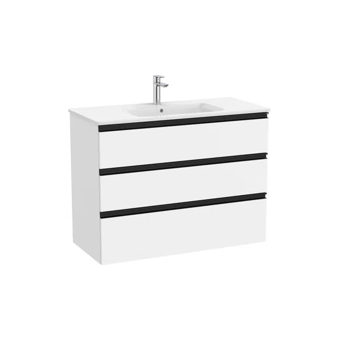 The Gap Unik (base unit with three drawers and centered basin)
