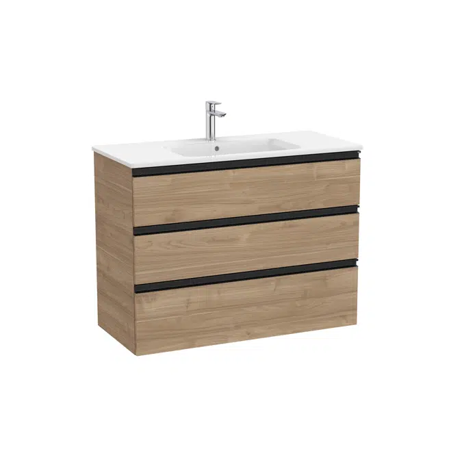 The Gap Unik (base unit with three drawers and centered basin)