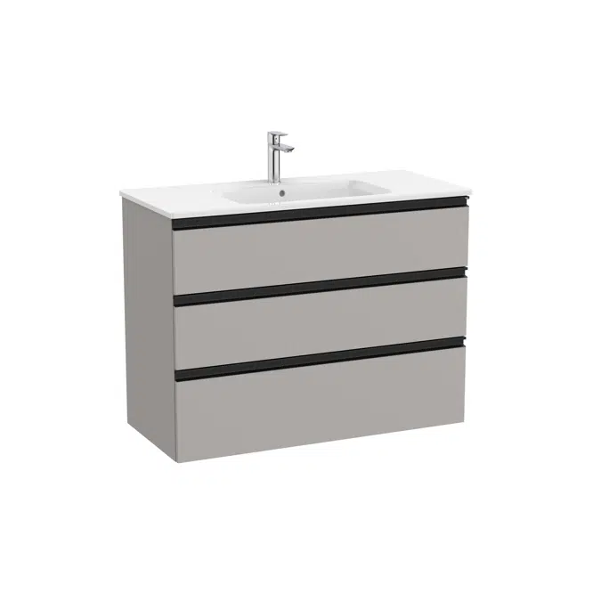 The Gap Unik (base unit with three drawers and centered basin)