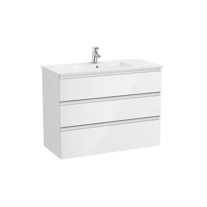 The Gap Unik (base unit with three drawers and centered basin)