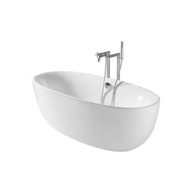 Image for Oval acrylic bath with waste kit