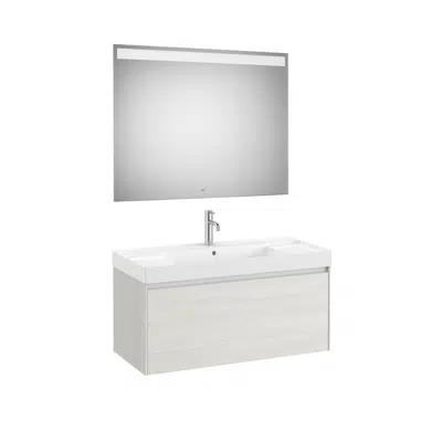 kép a termékről - ONA Pack (base unit with one drawer, centered basin and LED mirror)