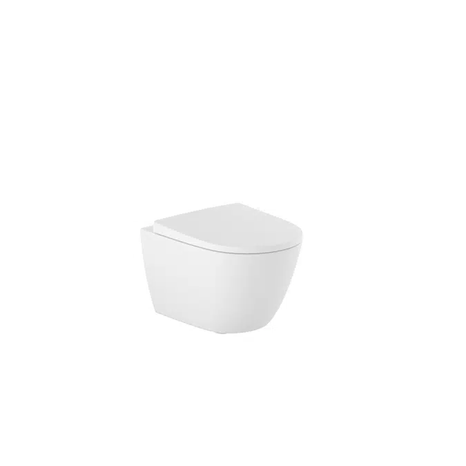 ONA Compact vitreous china wall-hung WC with horizontal outlet