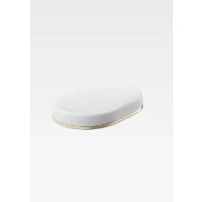Obrázek pro BAIA - Soap dish Off White + Greige brushed ring