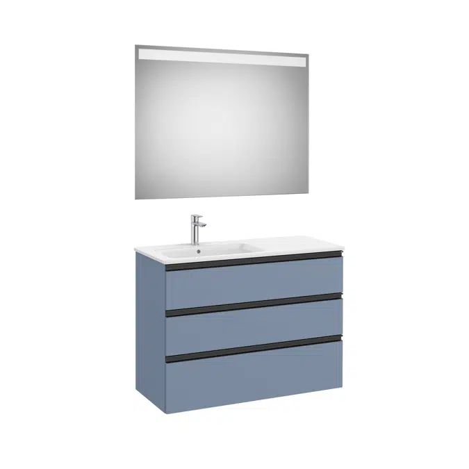 THE GAP 1005 Pack  (base unit 3 drawers, left hand basin and LED mirror)