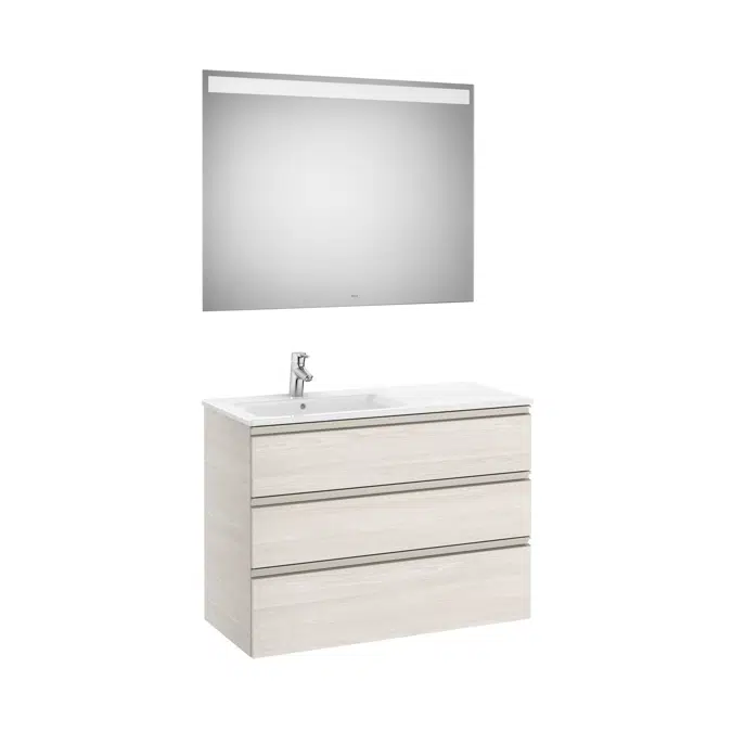 THE GAP 1005 Pack  (base unit 3 drawers, left hand basin and LED mirror)