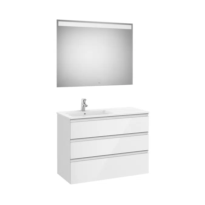 THE GAP 1005 Pack  (base unit 3 drawers, left hand basin and LED mirror)