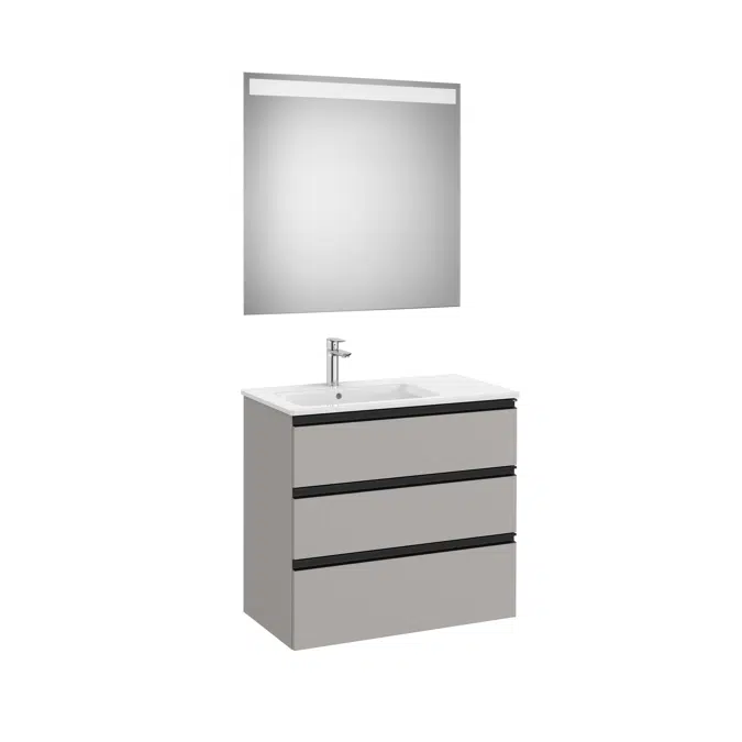 THE GAP 805 Pack (base unit 3 drawers, left hand basin and LED mirror)
