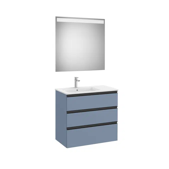 THE GAP 805 Pack (base unit 3 drawers, left hand basin and LED mirror)