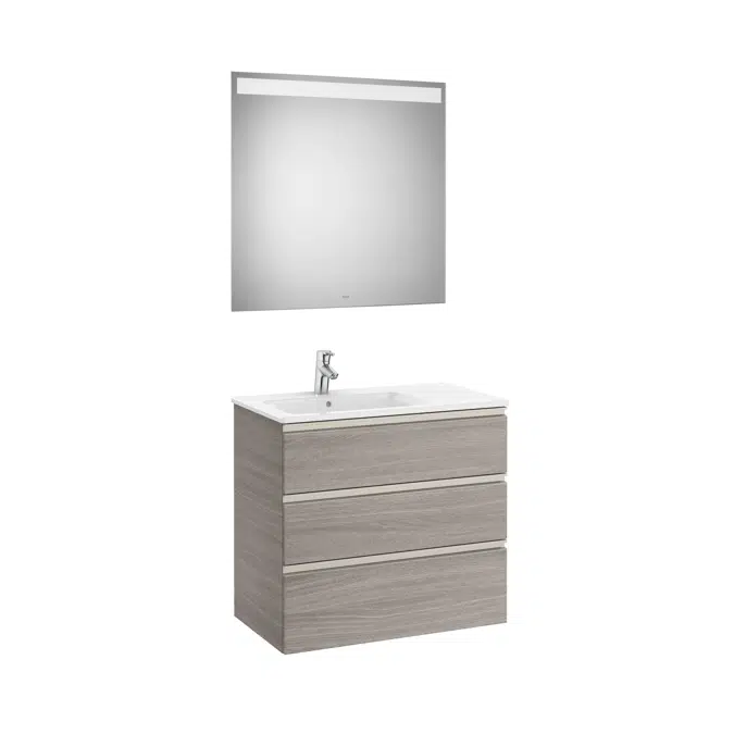 THE GAP 805 Pack (base unit 3 drawers, left hand basin and LED mirror)