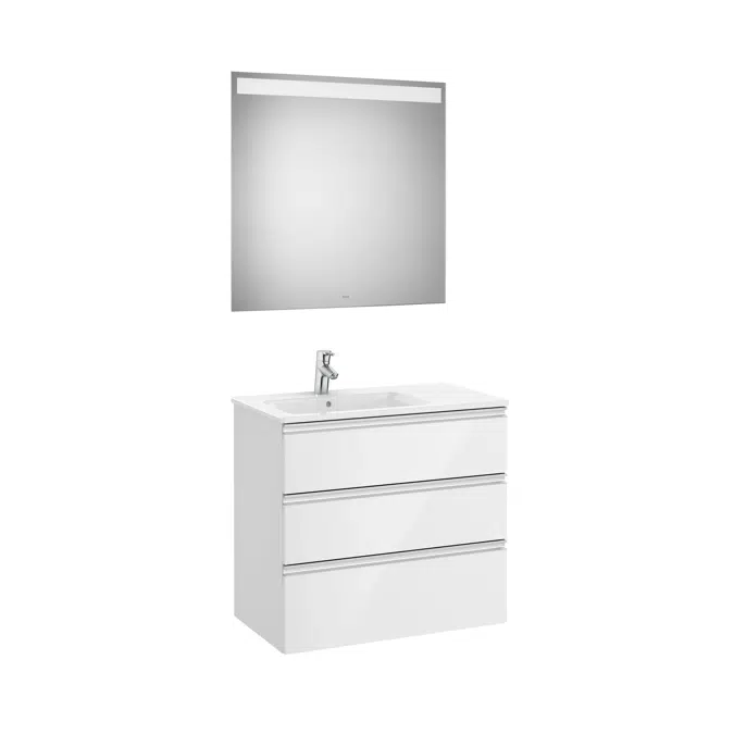 THE GAP 805 Pack (base unit 3 drawers, left hand basin and LED mirror)