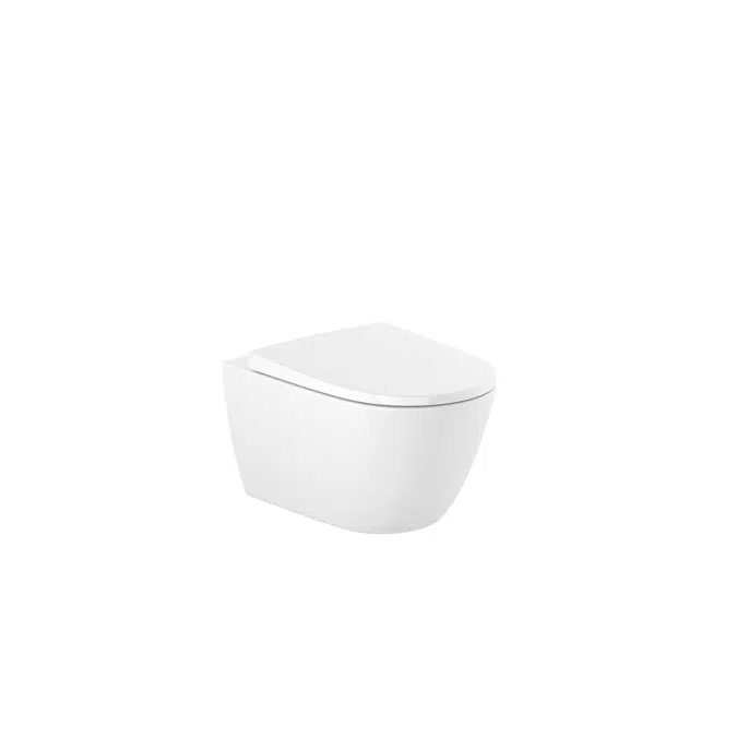 ONA Vitreous china wall-hung Rimless WC with horizontal outlet