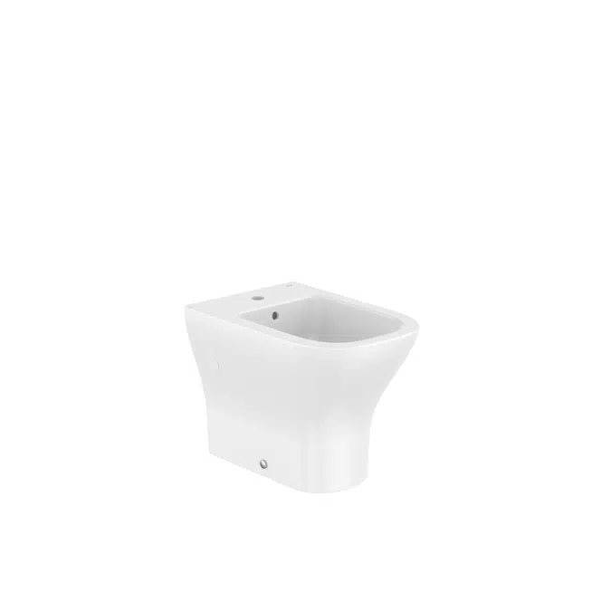 Optica Back-to-wall bidet with side inlet