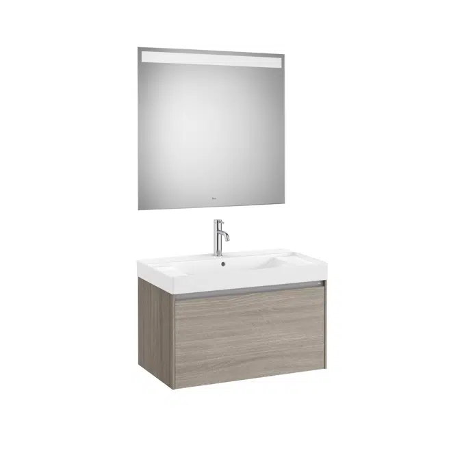 ONA Pack (compact base unit with two drawers, basin and LED mirror)
