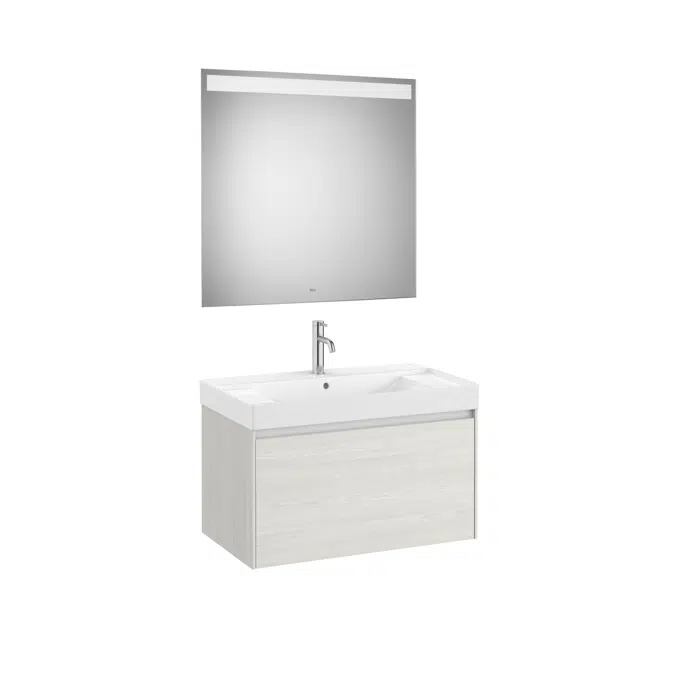 ONA Pack (compact base unit with two drawers, basin and LED mirror)
