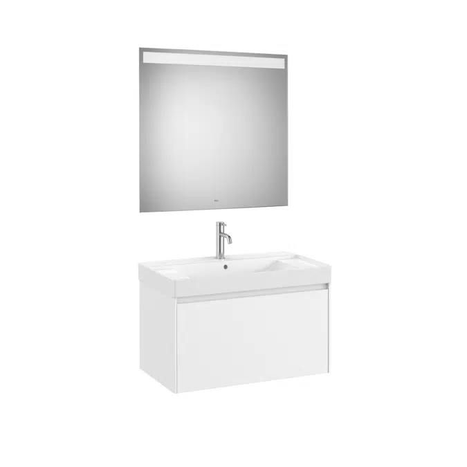 ONA Pack (compact base unit with two drawers, basin and LED mirror)