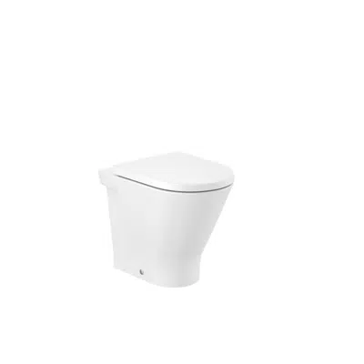 imagen para The Gap Round - Comfort height back to wall single floorstanding Roca Rimless® WC with dual outlet