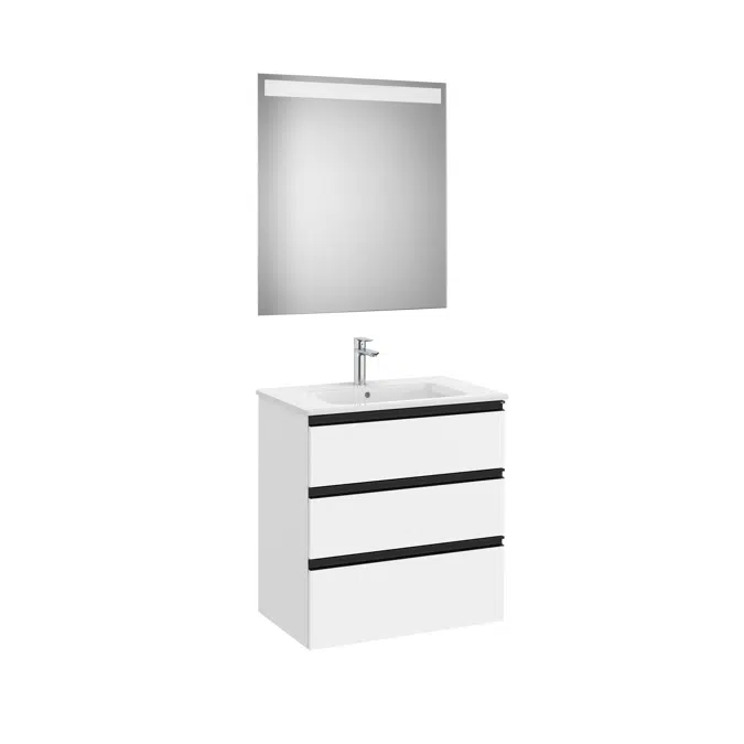 THE GAP 705 Pack (base unit 3 drawers, basin and LED mirror)