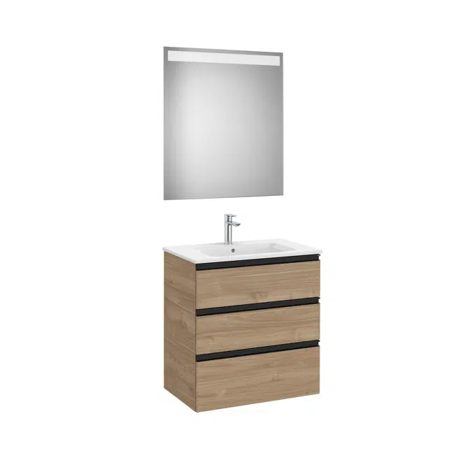 THE GAP 705 Pack (base unit 3 drawers, basin and LED mirror)