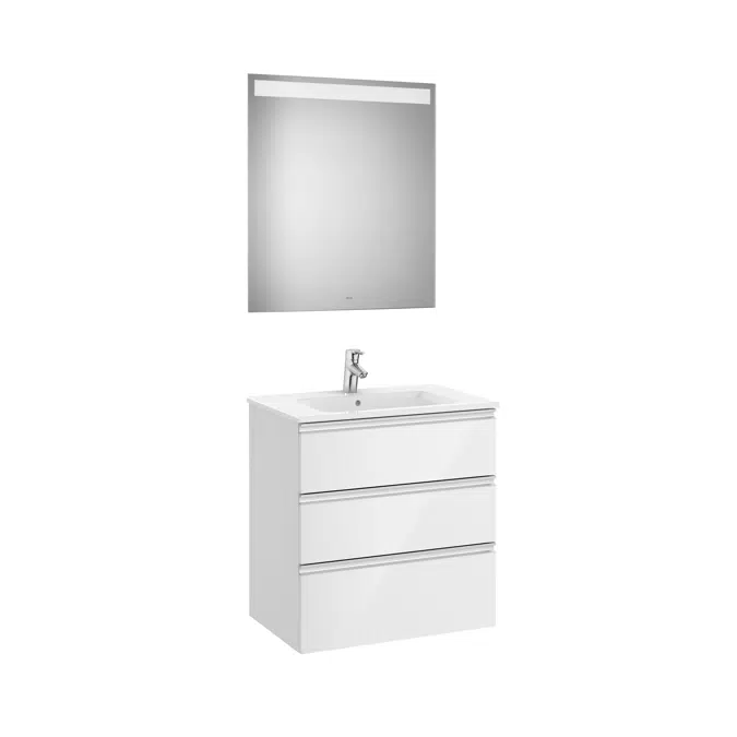 THE GAP 705 Pack (base unit 3 drawers, basin and LED mirror)