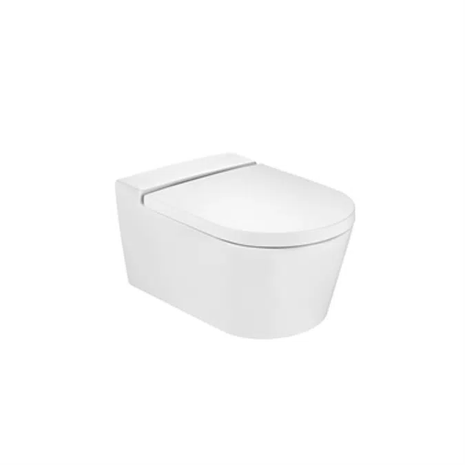 INSPIRA ROUND - Vitreous china Rimless wall-hung Toilet with horizontal outlet
