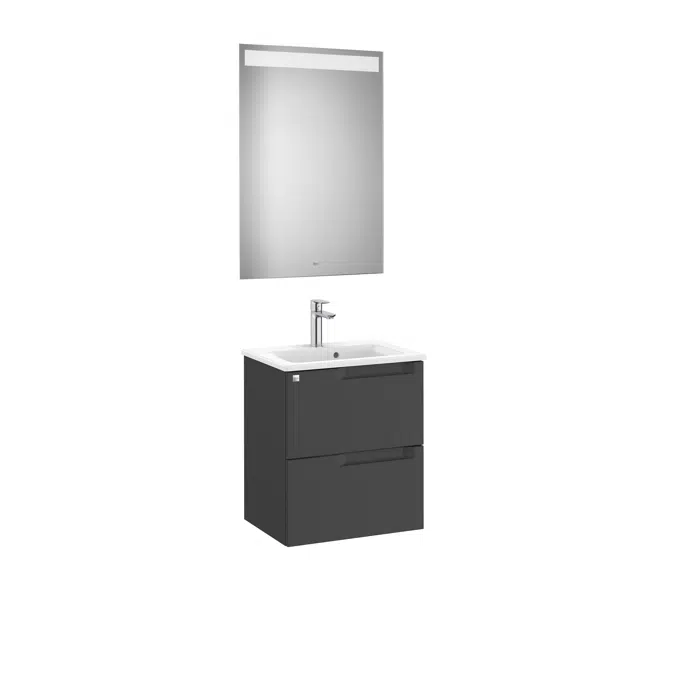 Aleyda Pack (compact base unit with 2 drawers, basin and LED mirror)