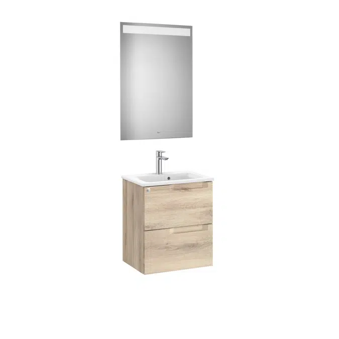 Aleyda Pack (compact base unit with 2 drawers, basin and LED mirror)