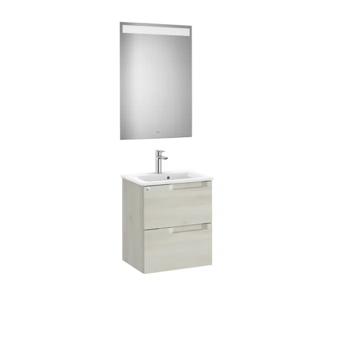 Aleyda Pack (compact base unit with 2 drawers, basin and LED mirror)