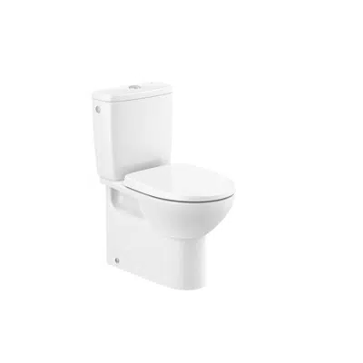 imagen para Victoria. Compact back to wall ceramics close-coupled Roca Rimless® WC with dual outlet
