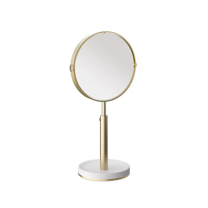 BAIA - Magnifying mirror Greige + Off White base foot