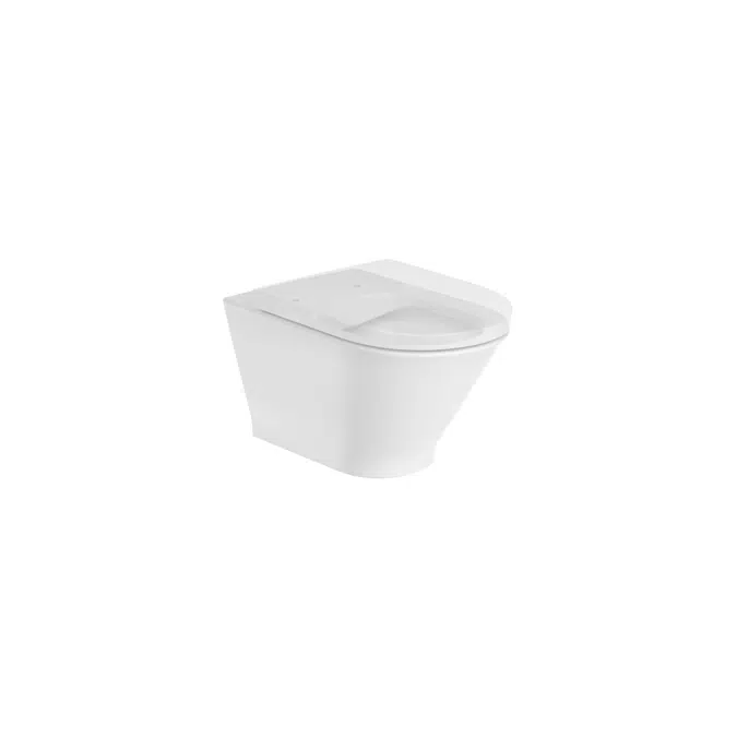 THE GAP ROUND - Compact vitreous china Rimless wall-hung WC with horizontal outlet