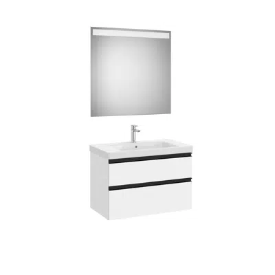 billede til The Gap Pack (base unit with two drawers for centred over countertop basin and Eidos LED mirror)