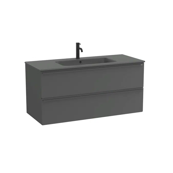 Volia - Unik - Base unit with two drawers and ceramic basin in matching finish