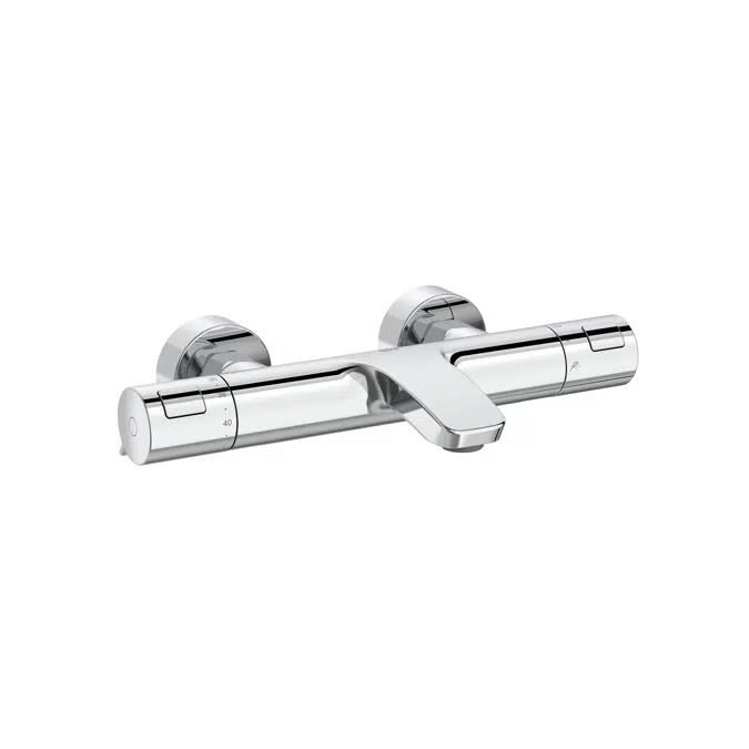 T-500 Wall-mounted thermostatic bath-shower mixer with automatic diverter