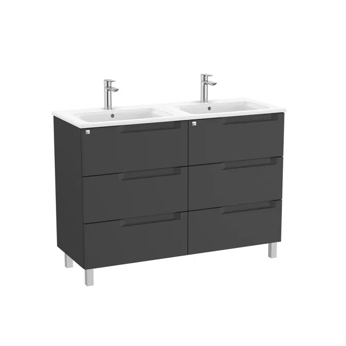 Aleyda Unik (base unit with 6 drawers and double bowl basin)