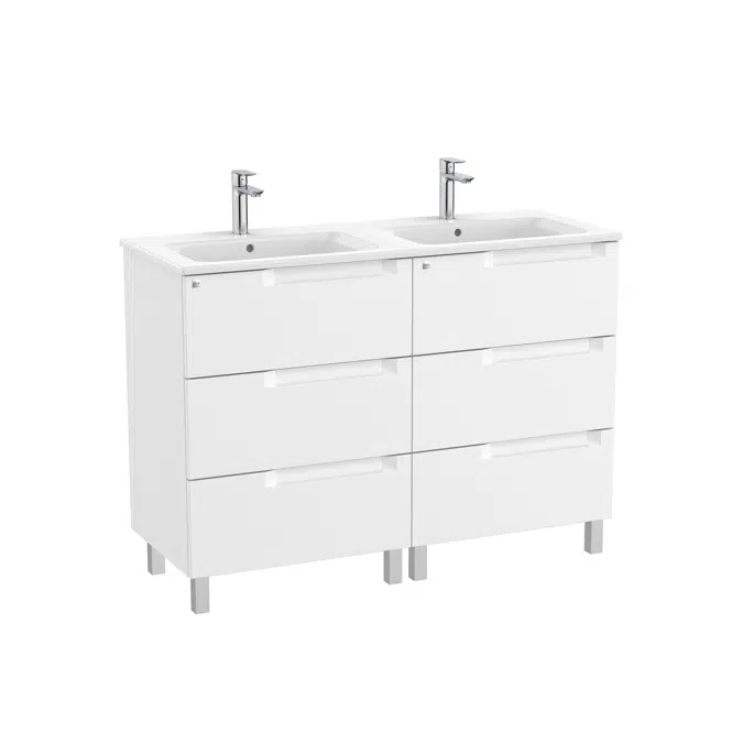 Aleyda Unik (base unit with 6 drawers and double bowl basin)