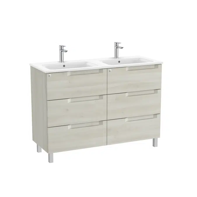 Aleyda Unik (base unit with 6 drawers and double bowl basin)