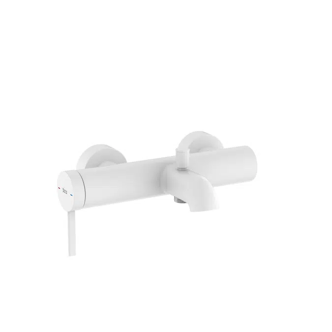 Ona Wall-mounted bath-shower mixer with automatic diverter