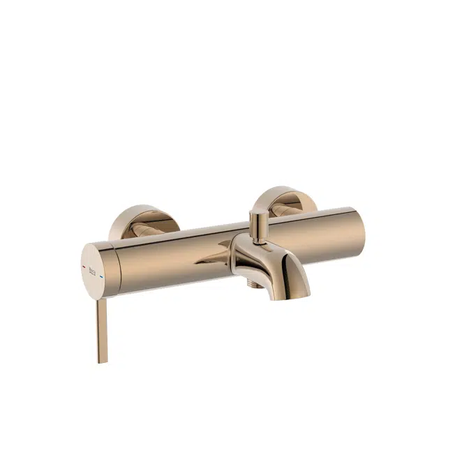 Ona Wall-mounted bath-shower mixer with automatic diverter