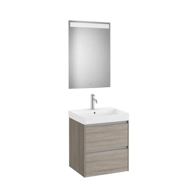ONA Pack (base unit with two drawers, basin and LED mirror)
