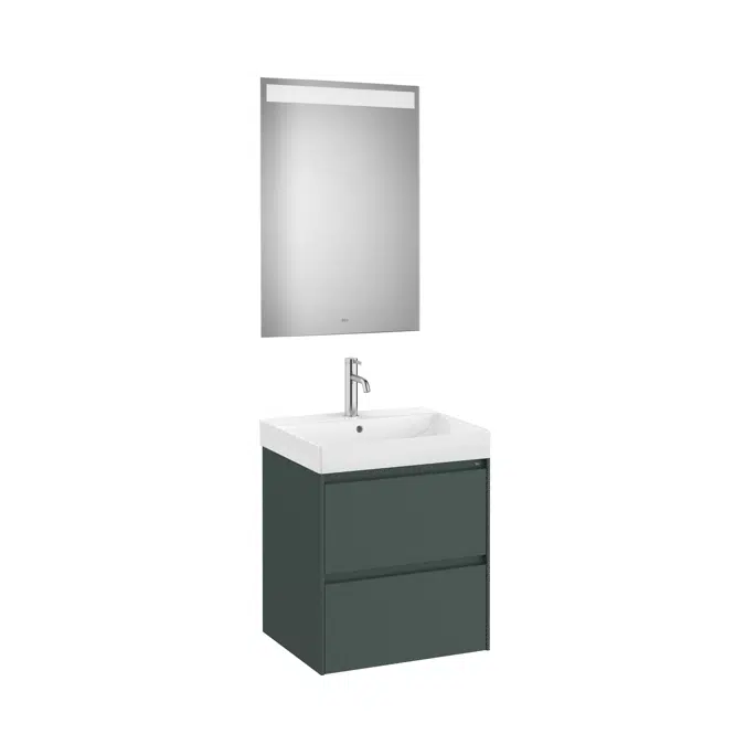 ONA Pack (base unit with two drawers, basin and LED mirror)