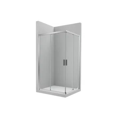 URA L2 800 - Lateral shower enclosure with 1 sliding door + 1 fixed panel için görüntü