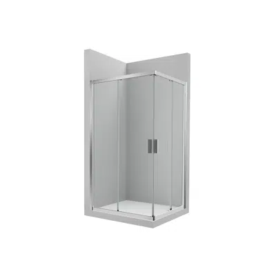 Image for URA L2 800 - Lateral shower enclosure with 1 sliding door + 1 fixed panel