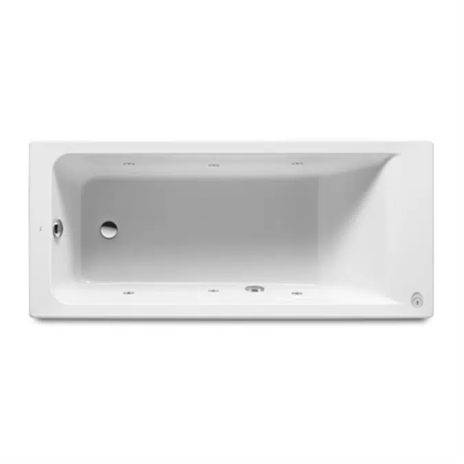 EASY Rectangular acrylic bath w/ Tonic hydromassage 750 x 1700