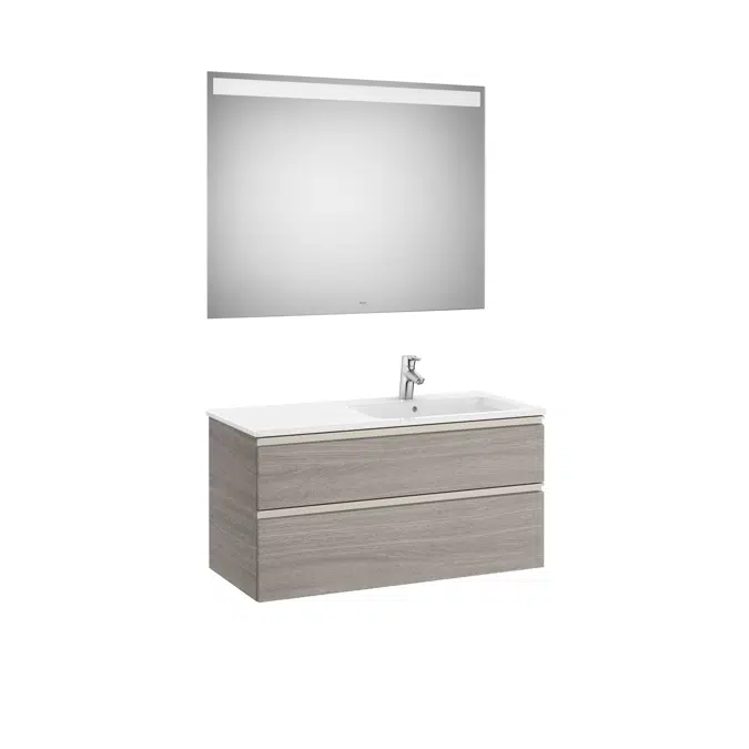 THE GAP  1005 Pack (base unit 2 drawers, right hand basin and LED mirror)